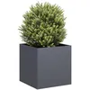 Image de Vidaxl JardiniÃ¨re Anthracite 40x40x40 Cm Acier LaminÃ© Ã Froid