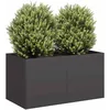 Image de Vidaxl JardiniÃ¨re Noir 80x40x40 Cm Acier LaminÃ© Ã Froid