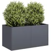 Image de Vidaxl JardiniÃ¨re Anthracite 80x40x40 Cm Acier LaminÃ© Ã Froid