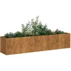 Image de Vidaxl JardiniÃ¨re RouillÃ© 200x40x40 Cm Acier Inoxydable