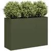Image de Vidaxl JardiniÃ¨re Vert Olive 120x40x80 Cm Acier LaminÃ© Ã Froid