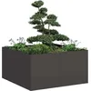 Image de Vidaxl JardiniÃ¨re Noir 80x80x40 Cm Acier LaminÃ© Ã Froid