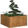 Image de Vidaxl JardiniÃ¨re RouillÃ© 80x80x40 Cm Acier Inoxydable