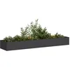 Image de Vidaxl JardiniÃ¨re Noir 360x80x40 Cm Acier