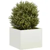 Image de Vidaxl JardiniÃ¨re Blanc 40x40x30 Cm Acier