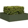Image de Vidaxl JardiniÃ¨re Vert Olive 100x100x30 Cm Acier