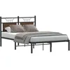 Image de vidaXL Cadre de lit sans matelas chÃªne marron 120x190 cm