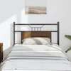 Image de vidaXL TÃªte de lit chÃªne marron 80 cm bois d'ingÃ©nierie et acier