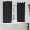 Image de Vidaxl Rideaux Avec Des Rideaux 2 Pcs Noir 140 X 175 Cm Velours