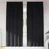 Image de Vidaxl Rideaux Avec Des Rideaux 2 Pcs Noir 140 X 245 Cm Velours