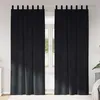 Image de Vidaxl Rideaux Avec Des Rideaux 2 Pcs Noir 140 X 225 Cm Velours