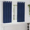 Image de Vidaxl Rideaux Avec Des Rideaux 2 Pcs Bleu FoncÃ© 140 X 175 Cm Velours