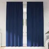 Image de Vidaxl Rideaux Avec Des Rideaux 2 Pcs Bleu FoncÃ© 140 X 245 Cm Velours