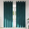 Image de Vidaxl Rideaux Avec Des Rideaux 2 Pcs Vert FoncÃ© 140 X 225 Cm Velours