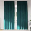 Image de Vidaxl Rideaux Avec Des Rideaux 2 Pcs Vert FoncÃ© 140 X 245 Cm Velours