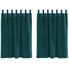 Image de Vidaxl Rideaux Avec Des Rideaux 2 Pcs Vert FoncÃ© 140 X 140 Cm Velours