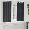 Image de Vidaxl Rideaux Avec Des Rideaux 2 Pcs Gris FoncÃ© 140 X 175 Cm Velours