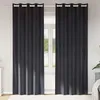 Image de Vidaxl Rideaux Avec Des Rideaux 2 Pcs Gris FoncÃ© 140 X 225 Cm Velours