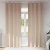 Image de Vidaxl Rideaux Avec Des Rideaux 2 Pcs Taupe Polyester