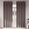 Image de Vidaxl Rideaux Avec Des Rideaux 2 Pcs Marron FoncÃ© Polyester