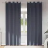 Image de Vidaxl Rideaux Avec Des Rideaux 2 Pcs Anthracite Polyester
