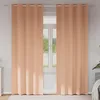 Image de Vidaxl Rideaux Avec Des Rideaux 2 Pcs Marron Clair Polyester