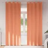 Image de Vidaxl Rideaux Avec Des Rideaux 2 Pcs Couleur Terre Cuite Polyester