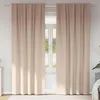 Image de Vidaxl Rideaux Avec Des Rideaux 2 Pcs Taupe Polyester