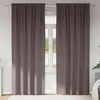 Image de Vidaxl Rideaux Avec Des Rideaux 2 Pcs Marron FoncÃ© Polyester