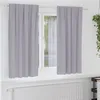 Image de Vidaxl Rideaux Avec Des Rideaux 2 Pcs Gris MÃ©tallique Polyester