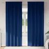 Image de Vidaxl Rideaux Avec Des Rideaux 2 Pcs Bleu FoncÃ© Polyester