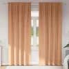 Image de Vidaxl Rideaux Avec Des Rideaux 2 Pcs Marron Clair Polyester