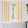 Image de Vidaxl Rideaux Avec Des Rideaux 2 Pcs CrÃ¨me Polyester