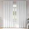 Image de Vidaxl Rideaux Avec Des Rideaux 2 Pcs Blanc Ãclatant Polyester
