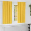 Image de Vidaxl Rideaux Avec Des Rideaux 2 Pcs Jaune Moutarde Polyester