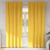 Image de Vidaxl Rideaux Avec Des Rideaux 2 Pcs Jaune Moutarde Polyester