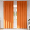 Image de Vidaxl Rideaux Avec Des Rideaux 2 Pcs Orange Vif Polyester