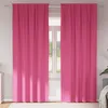 Image de Vidaxl Rideaux Avec Des Rideaux 2 Pcs Rose Vif Polyester