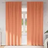 Image de Vidaxl Rideaux Avec Des Rideaux 2 Pcs Couleur Terre Cuite Polyester