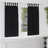 Image de Vidaxl Rideaux Avec Des Rideaux 2 Pcs Noir Polyester
