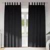 Image de Vidaxl Rideaux Avec Des Rideaux 2 Pcs Noir Polyester