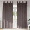 Image de Vidaxl Rideaux Avec Des Rideaux 2 Pcs Marron FoncÃ© Polyester