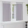 Image de Vidaxl Rideaux Avec Des Rideaux 2 Pcs Gris MÃ©tallique Polyester