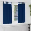 Image de Vidaxl Rideaux Avec Des Rideaux 2 Pcs Bleu FoncÃ© Polyester