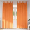 Image de Vidaxl Rideaux Avec Des Rideaux 2 Pcs Orange Vif Polyester