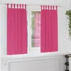 Image de Vidaxl Rideaux Avec Des Rideaux 2 Pcs Rose Vif Polyester