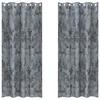 Image de Vidaxl Rideau Avec Des Rideaux 2 Pcs Gris ArgentÃ© 245 X 140 Cm Velours