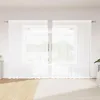 Image de Vidaxl Rideaux Avec Des Rideaux Floral Blanc Polyester