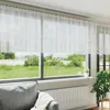 Image de Vidaxl Rideaux Avec Des Rideaux Floral Blanc Polyester