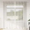 Image de Vidaxl Rideaux Avec Des Rideaux 2 Pcs CrÃ¨me Polyester